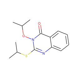 CC(C)On1c(SC(C)C)nc2ccccc2c1=O ZINC000000530778
