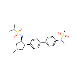 CC(C)S(=O)(=O)N[C@@H]1CN(C)C[C@@H]1c1ccc(-c2ccc(N(C)S(C)(=O)=O)cc2)cc1 ZINC000064448034