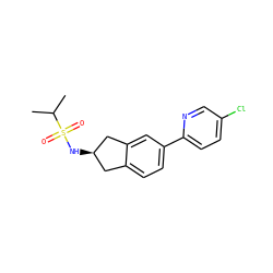 CC(C)S(=O)(=O)N[C@@H]1Cc2ccc(-c3ccc(Cl)cn3)cc2C1 ZINC000035825460