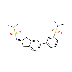 CC(C)S(=O)(=O)N[C@@H]1Cc2ccc(-c3cccc(S(=O)(=O)N(C)C)c3)cc2C1 ZINC000035943622