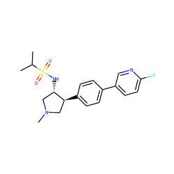 CC(C)S(=O)(=O)N[C@H]1CN(C)C[C@@H]1c1ccc(-c2ccc(F)nc2)cc1 ZINC000035967312