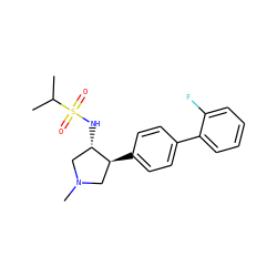 CC(C)S(=O)(=O)N[C@H]1CN(C)C[C@@H]1c1ccc(-c2ccccc2F)cc1 ZINC000035931513