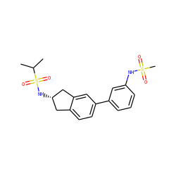 CC(C)S(=O)(=O)N[C@H]1Cc2ccc(-c3cccc(NS(C)(=O)=O)c3)cc2C1 ZINC000058592607
