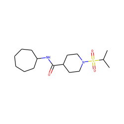 CC(C)S(=O)(=O)N1CCC(C(=O)NC2CCCCCC2)CC1 ZINC000073219064