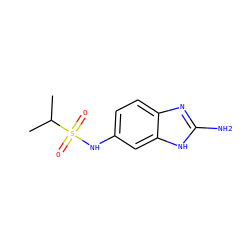 CC(C)S(=O)(=O)Nc1ccc2nc(N)[nH]c2c1 ZINC000028975666