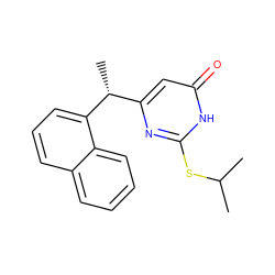 CC(C)Sc1nc([C@@H](C)c2cccc3ccccc23)cc(=O)[nH]1 ZINC000013863470