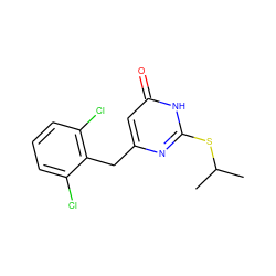 CC(C)Sc1nc(Cc2c(Cl)cccc2Cl)cc(=O)[nH]1 ZINC000013556490
