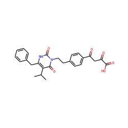 CC(C)c1c(Cc2ccccc2)[nH]c(=O)n(CCc2ccc(C(=O)CC(=O)C(=O)O)cc2)c1=O ZINC000102078258
