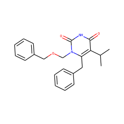 CC(C)c1c(Cc2ccccc2)n(COCc2ccccc2)c(=O)[nH]c1=O ZINC000003580965