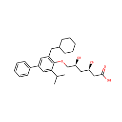 CC(C)c1cc(-c2ccccc2)cc(CC2CCCCC2)c1OC[C@@H](O)C[C@@H](O)CC(=O)O ZINC000013824725