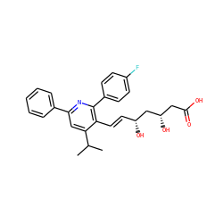 CC(C)c1cc(-c2ccccc2)nc(-c2ccc(F)cc2)c1/C=C/[C@@H](O)C[C@@H](O)CC(=O)O ZINC000003803559