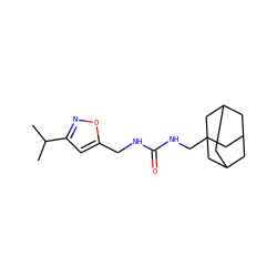 CC(C)c1cc(CNC(=O)NCC23CC4CC(CC(C4)C2)C3)on1 ZINC000473158177