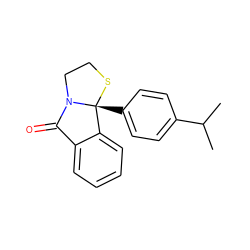 CC(C)c1ccc([C@]23SCCN2C(=O)c2ccccc23)cc1 ZINC000005963403