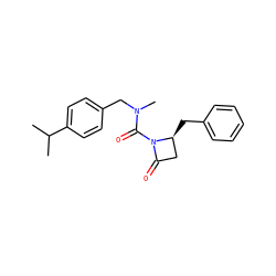 CC(C)c1ccc(CN(C)C(=O)N2C(=O)C[C@@H]2Cc2ccccc2)cc1 ZINC000013780498