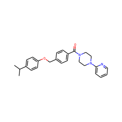 CC(C)c1ccc(OCc2ccc(C(=O)N3CCN(c4ccccn4)CC3)cc2)cc1 ZINC000018166946