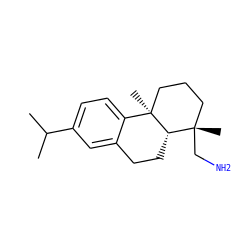 CC(C)c1ccc2c(c1)CC[C@H]1[C@@](C)(CN)CCC[C@]21C ZINC000001641244