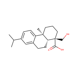 CC(C)c1ccc2c(c1)CC[C@H]1[C@@](CO)(C(=O)O)CCC[C@]21C ZINC000199658401