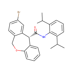 CC(C)c1cccc(C(C)C)c1NC(=O)[C@H]1c2cc(Br)ccc2COc2ccccc21 ZINC000013735290