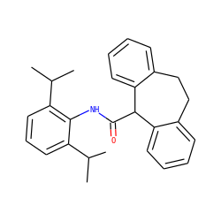 CC(C)c1cccc(C(C)C)c1NC(=O)C1c2ccccc2CCc2ccccc21 ZINC000013735319
