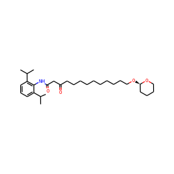 CC(C)c1cccc(C(C)C)c1NC(=O)CC(=O)CCCCCCCCCCO[C@@H]1CCCCO1 ZINC000013600112