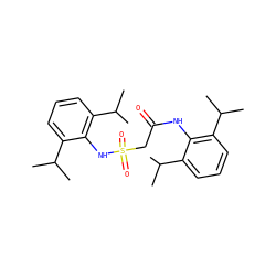 CC(C)c1cccc(C(C)C)c1NC(=O)CS(=O)(=O)Nc1c(C(C)C)cccc1C(C)C ZINC000001543903