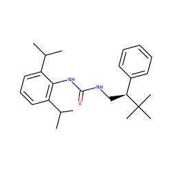 CC(C)c1cccc(C(C)C)c1NC(=O)NC[C@@H](c1ccccc1)C(C)(C)C ZINC000002012935