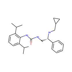 CC(C)c1cccc(C(C)C)c1NC(=O)NC[C@H](NCC1CC1)c1ccccc1 ZINC000013737250
