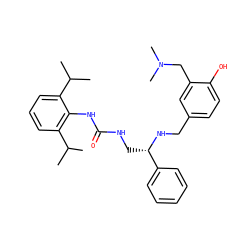CC(C)c1cccc(C(C)C)c1NC(=O)NC[C@H](NCc1ccc(O)c(CN(C)C)c1)c1ccccc1 ZINC000013737283