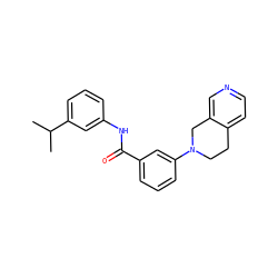 CC(C)c1cccc(NC(=O)c2cccc(N3CCc4ccncc4C3)c2)c1 ZINC000169710120
