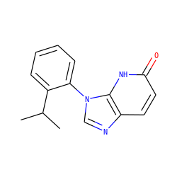 CC(C)c1ccccc1-n1cnc2ccc(=O)[nH]c21 ZINC000118270339