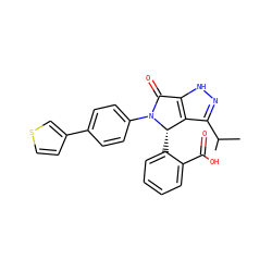 CC(C)c1n[nH]c2c1[C@H](c1ccccc1C(=O)O)N(c1ccc(-c3ccsc3)cc1)C2=O ZINC000096177097