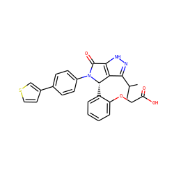 CC(C)c1n[nH]c2c1[C@H](c1ccccc1OCC(=O)O)N(c1ccc(-c3ccsc3)cc1)C2=O ZINC000096177055