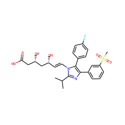 CC(C)c1nc(-c2cccc(S(C)(=O)=O)c2)c(-c2ccc(F)cc2)n1/C=C/[C@@H](O)C[C@@H](O)CC(=O)O ZINC000013833966