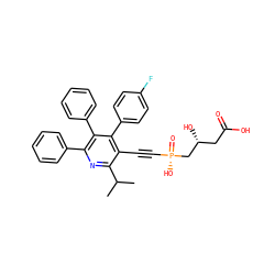 CC(C)c1nc(-c2ccccc2)c(-c2ccccc2)c(-c2ccc(F)cc2)c1C#C[P@](=O)(O)C[C@H](O)CC(=O)O ZINC000026665694