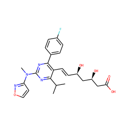 CC(C)c1nc(N(C)c2ccon2)nc(-c2ccc(F)cc2)c1/C=C/[C@@H](O)C[C@@H](O)CC(=O)O ZINC000014978011