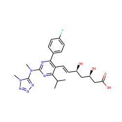 CC(C)c1nc(N(C)c2nnnn2C)nc(-c2ccc(F)cc2)c1/C=C/[C@@H](O)C[C@@H](O)CC(=O)O ZINC000014978039
