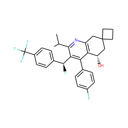 CC(C)c1nc2c(c(-c3ccc(F)cc3)c1[C@@H](F)c1ccc(C(F)(F)F)cc1)[C@@H](O)CC1(CCC1)C2 ZINC000049053602