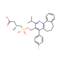 CC(C)c1nc2c(c(-c3ccc(F)cc3)c1CO[P@](=O)(O)C[C@H](O)CC(=O)O)CCCc1ccccc1-2 ZINC000026718860