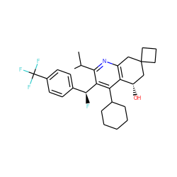 CC(C)c1nc2c(c(C3CCCCC3)c1[C@@H](F)c1ccc(C(F)(F)F)cc1)[C@@H](O)CC1(CCC1)C2 ZINC000049034805