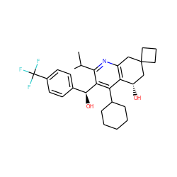 CC(C)c1nc2c(c(C3CCCCC3)c1[C@@H](O)c1ccc(C(F)(F)F)cc1)[C@@H](O)CC1(CCC1)C2 ZINC000049033111