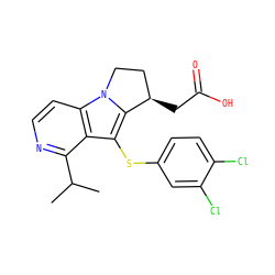 CC(C)c1nccc2c1c(Sc1ccc(Cl)c(Cl)c1)c1n2CC[C@H]1CC(=O)O ZINC000036402896