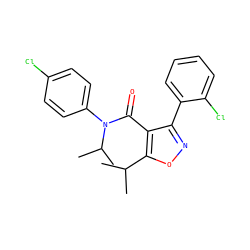 CC(C)c1onc(-c2ccccc2Cl)c1C(=O)N(c1ccc(Cl)cc1)C(C)C ZINC000045352030