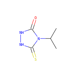 CC(C)n1c(=O)[nH][nH]c1=S ZINC000013658479