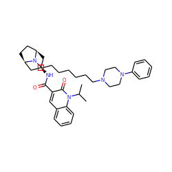 CC(C)n1c(=O)c(C(=O)N[C@@H]2C[C@@H]3CC[C@H](C2)N3CCCCCCCN2CCN(c3ccccc3)CC2)cc2ccccc21 ZINC000101756265