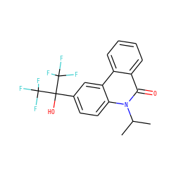 CC(C)n1c(=O)c2ccccc2c2cc(C(O)(C(F)(F)F)C(F)(F)F)ccc21 ZINC000169337110