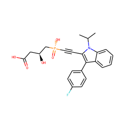 CC(C)n1c(C#C[P@](=O)(O)C[C@@H](O)CC(=O)O)c(-c2ccc(F)cc2)c2ccccc21 ZINC000026749706