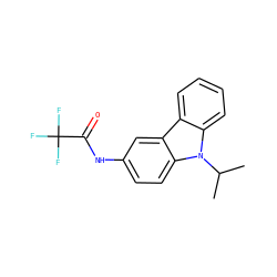 CC(C)n1c2ccccc2c2cc(NC(=O)C(F)(F)F)ccc21 ZINC000013490271