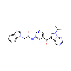CC(C)n1cc(C(=O)c2cncc(NC(=O)Cn3ccc4ccccc43)c2)c2cncnc21 ZINC000169707677