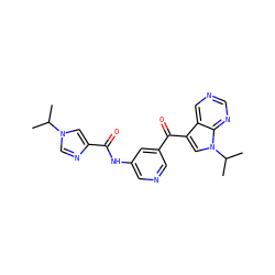 CC(C)n1cnc(C(=O)Nc2cncc(C(=O)c3cn(C(C)C)c4ncncc34)c2)c1 ZINC000169707959
