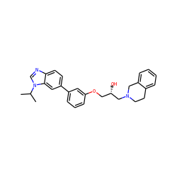 CC(C)n1cnc2ccc(-c3cccc(OC[C@H](O)CN4CCc5ccccc5C4)c3)cc21 ZINC000219729879